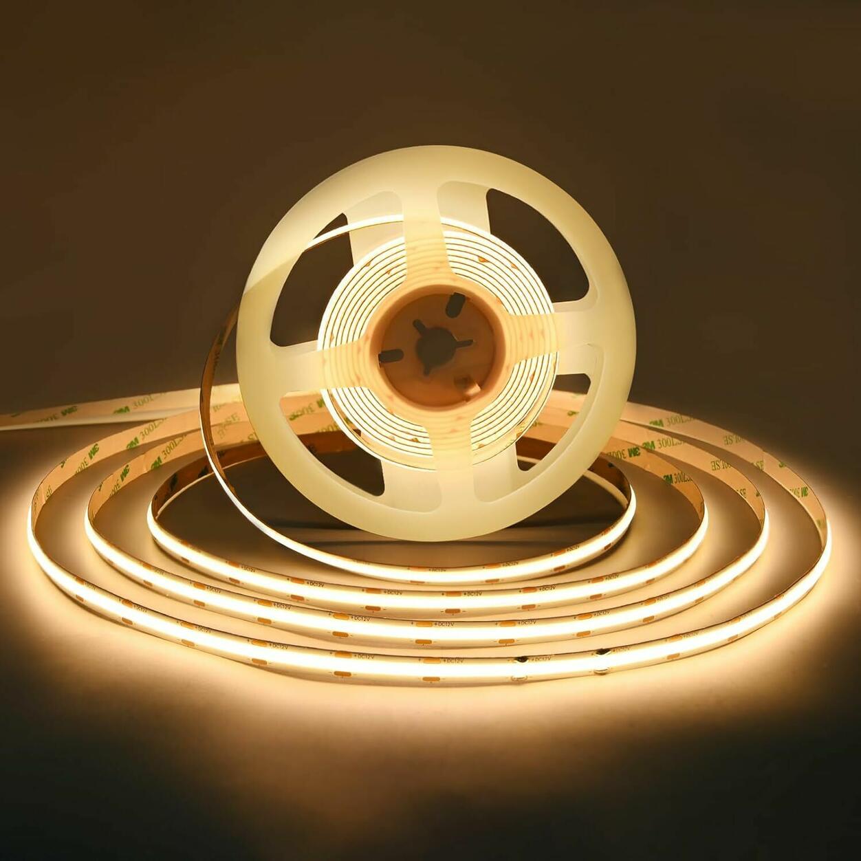 LED Strip COB 8mm 15W 3000K IP20 30m/rol