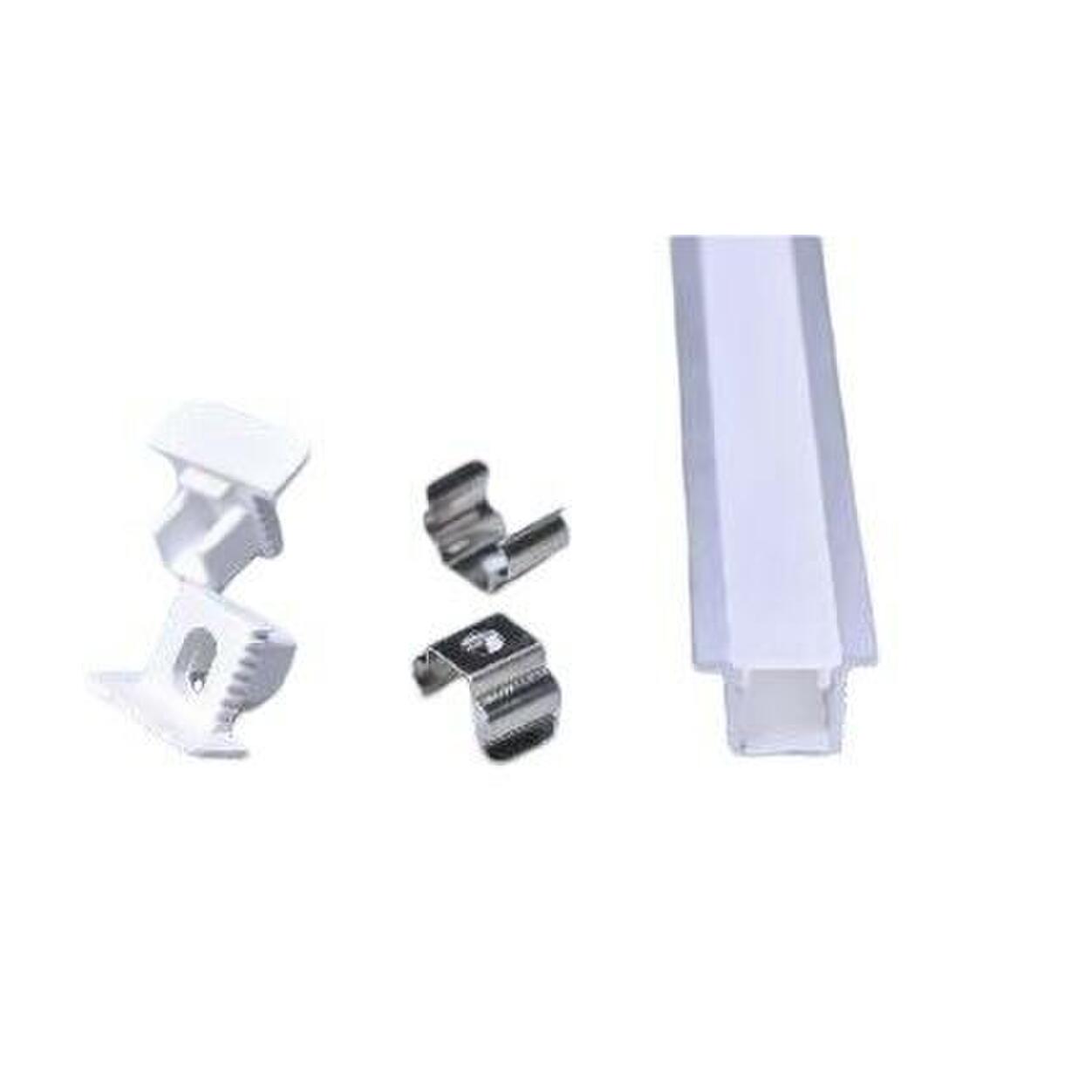 Alu. Profile Recessed SET ALL-0809 2,5m Silver