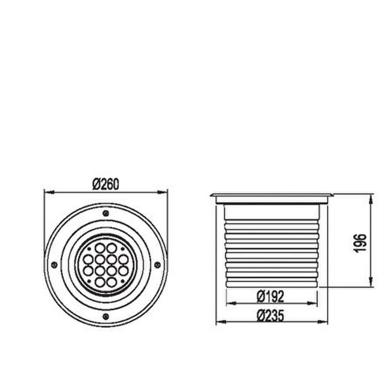 IN-GROUND ROUND LED SPOT 36W