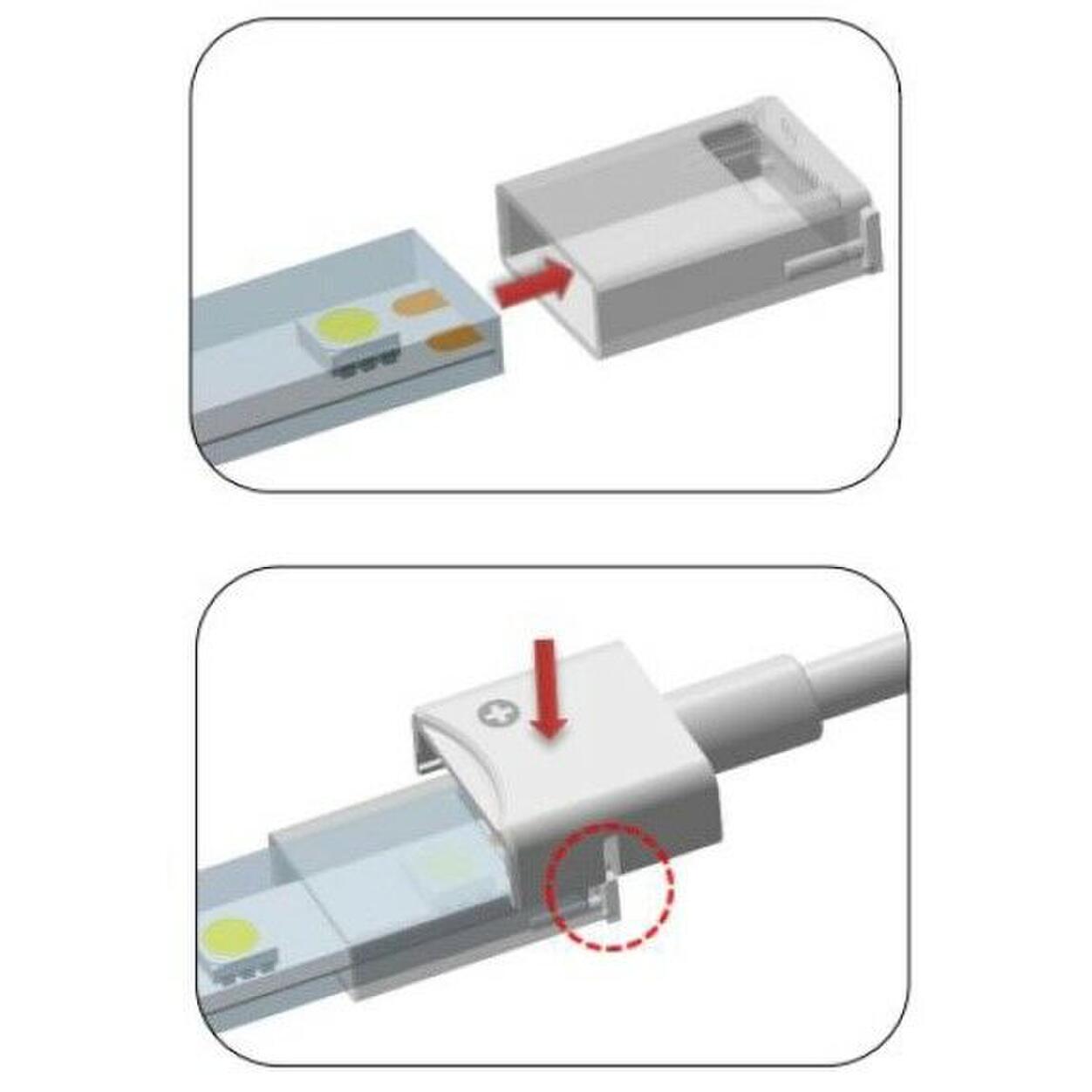 Connector Set IP65 with 200mm cable for 220VAC LED-Strips 