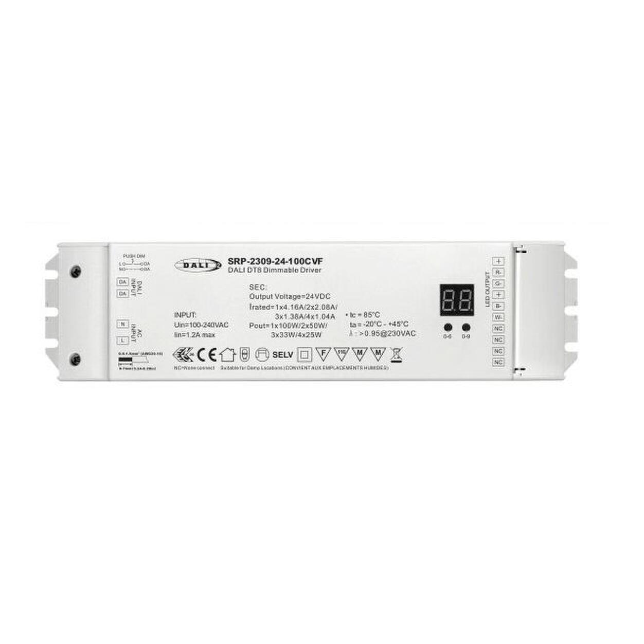 4Ch. Dali DT8 100W LED-Strip Driver