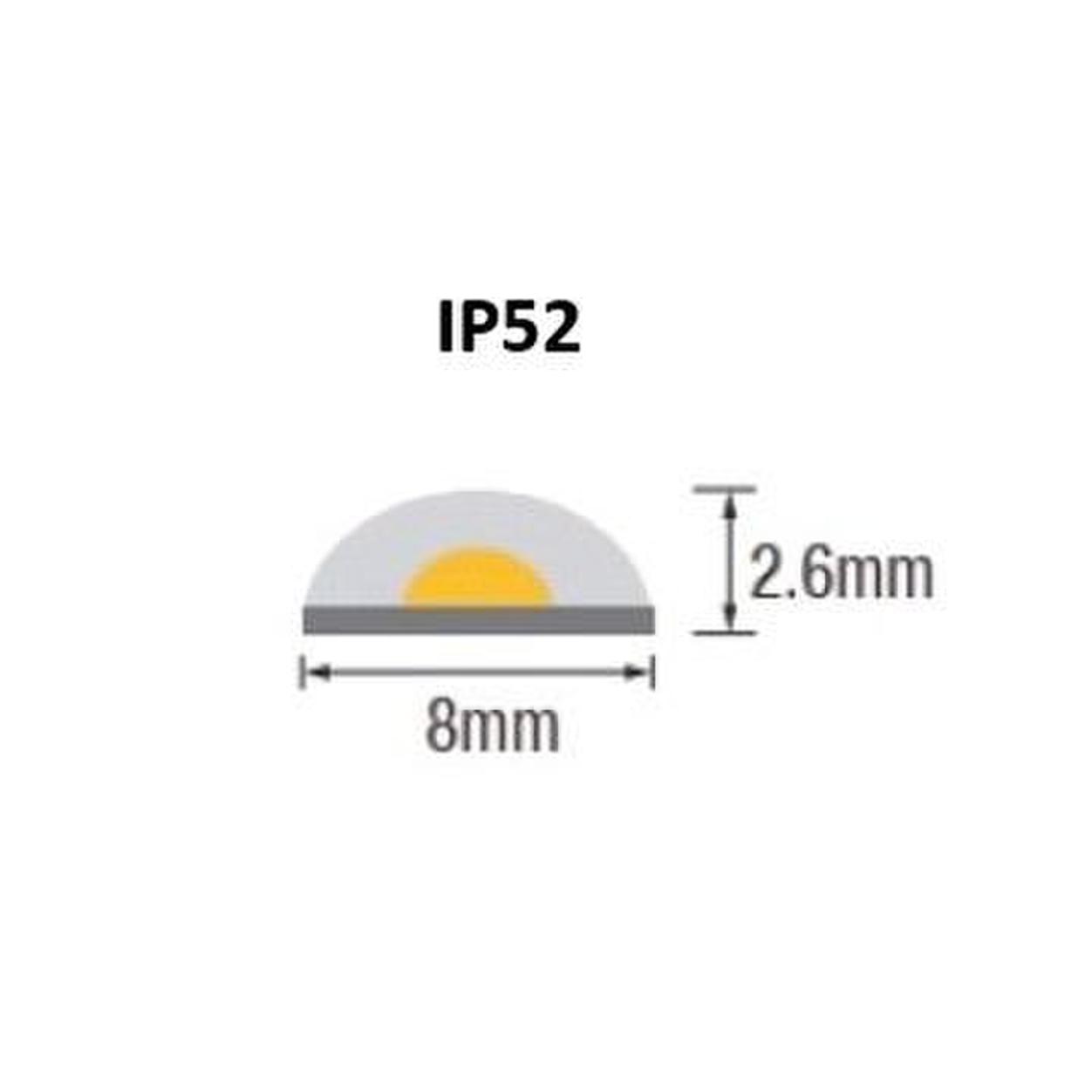 LED Strip COB 8mm 15W 3000K° IP52  5m/rol