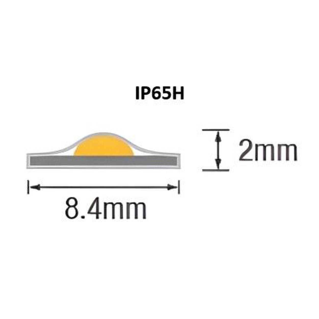 LED Strip COB 8mm 24V 10W 3000K IP65H 5m/rol