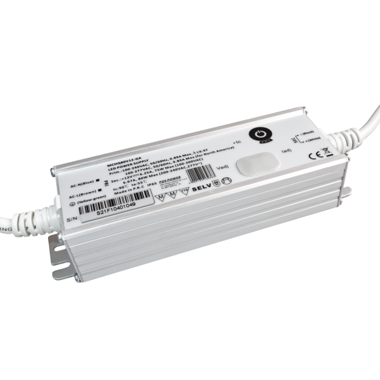 Constant voltage & Current  power Supply AC/DC 24V 80W IP65 