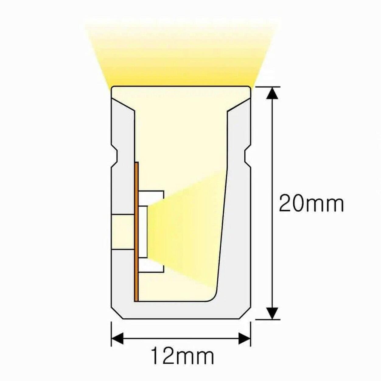 Silicone Neon Flex Side View 12x20mm 15W RGBW