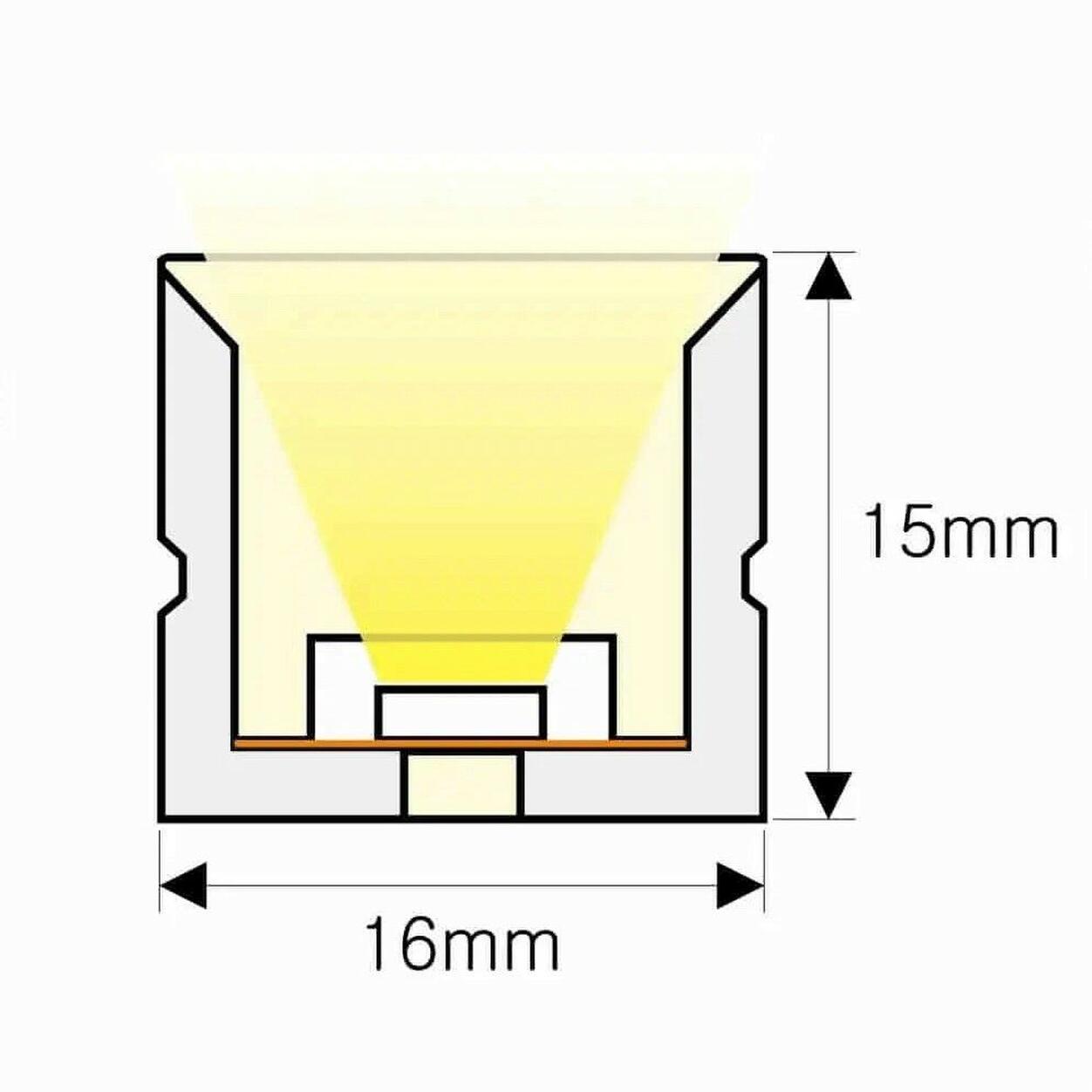 Silicone Neon Flex TOP View 16x15mm  10W 4000K