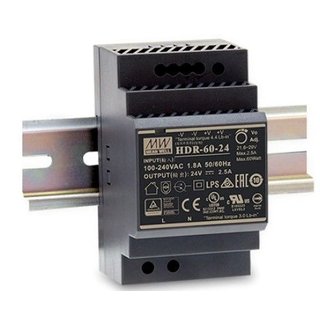 MW DIN-Rail Voeding  60W 24V